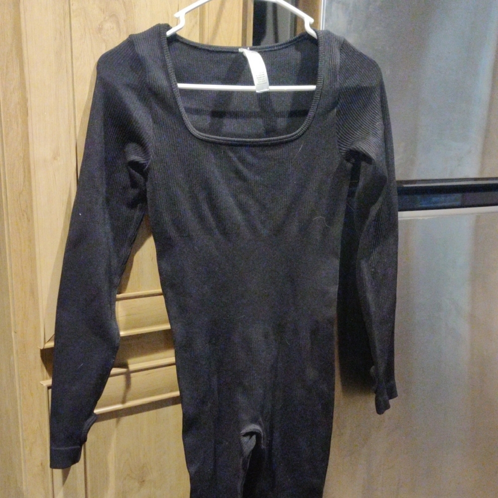 Black Long-Sleeve Bodysuit